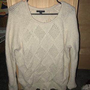 Cream American Eagle sweater